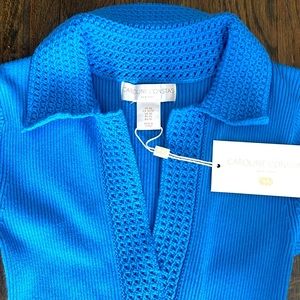 NWT CAROLINE CONSTAS RIBBED MIDI DRESS